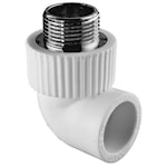 Купить угольник комб. нар.р. 25x1/2" (серый / белый цв.)