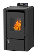 Купить пеллетный камин ZOTA A6H13 black 6 кВт WIFI с воздушным контуром 