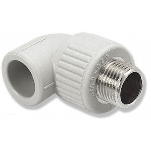 ПП угольник 20*1/2" с креплением и вн. резьбой Wavin Ekoplastik