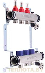 Купить коллектор TERMICA из нержавеющей стали с расходомерами 8 выходов