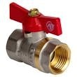 Кран шаровой PN25 В/В бабочка 3/4"